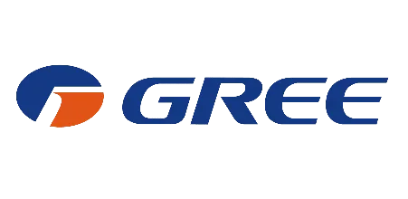 GREE logo featuring a stylized "G" and the company name in blue
